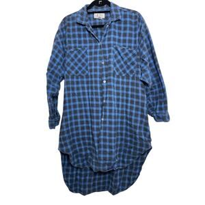 Vintage Lindsey Blake Flannel Nightgown Womens Lg Cotton Long Sleeve Sleepshirt